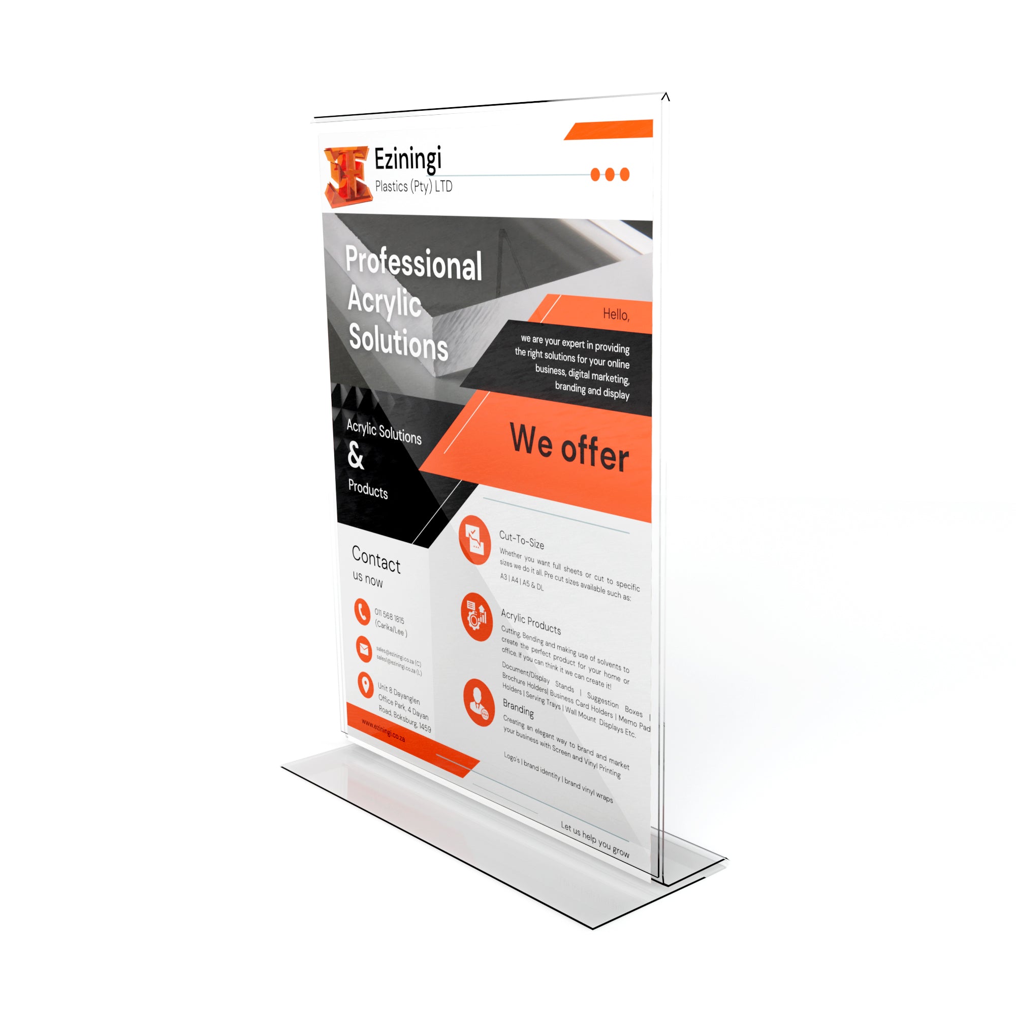 Double Sided Menu Stands