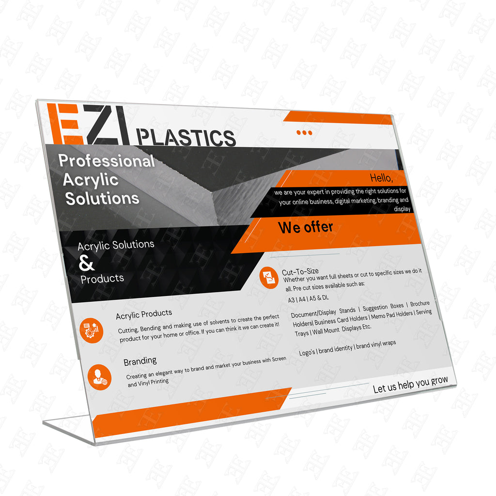 Single Sided Menu Stands Landscape