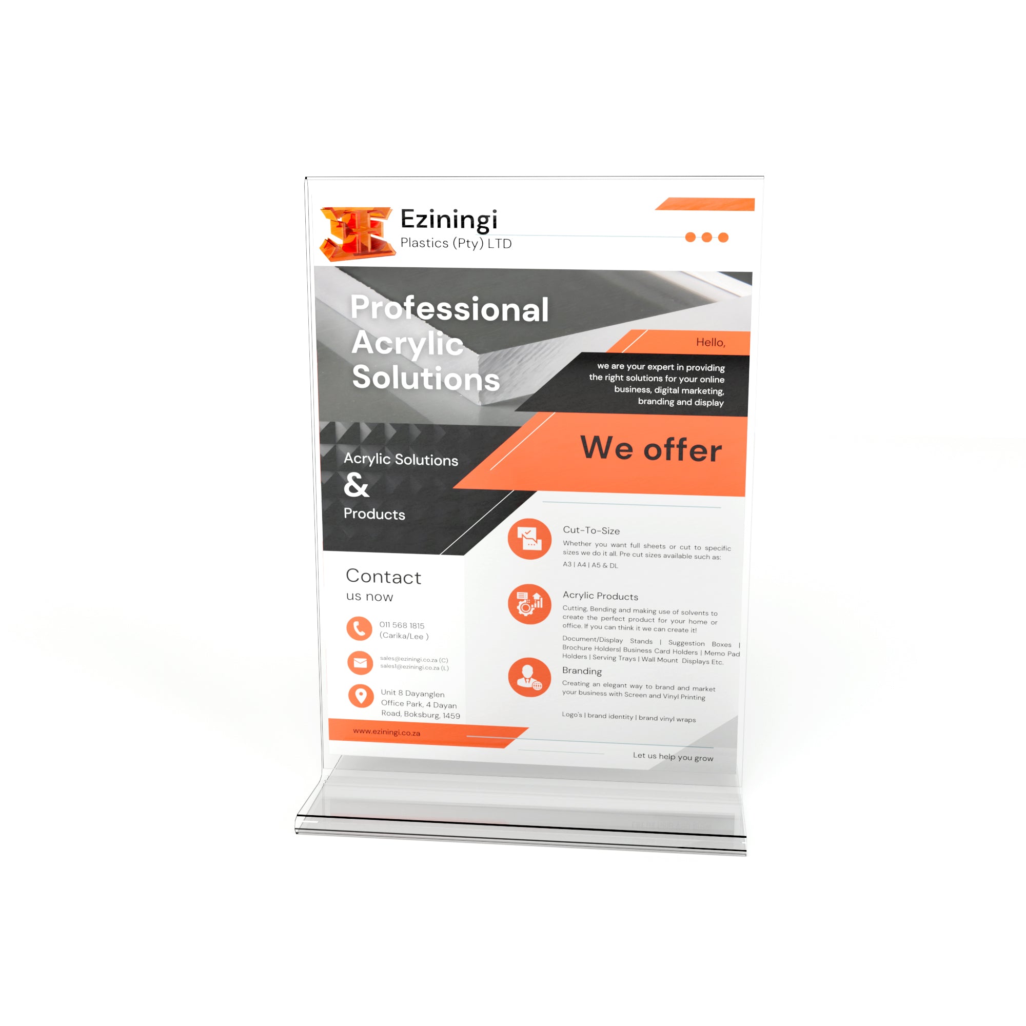 Double Sided Menu Stands